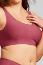 Breathable Scoop Neck Bralette - Siella - Color: Enchanted Pink Fuschia