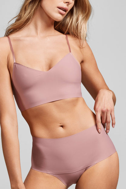 Invisible V-Neck Bra - Siella - Color: Dusty Rose Vieux rose