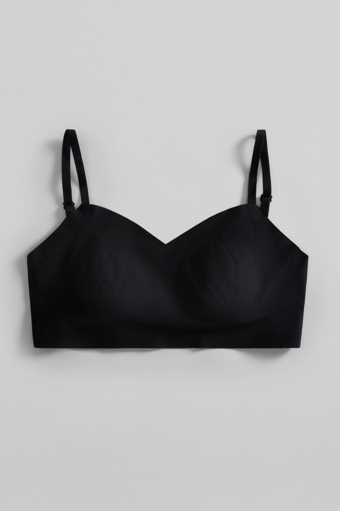 Invisible V-Neck Bra - Siella - Color: Black Noir