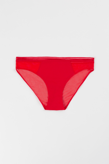 Micro Mesh Bikini - Siella - Color: Chilean Red Rouge chilien