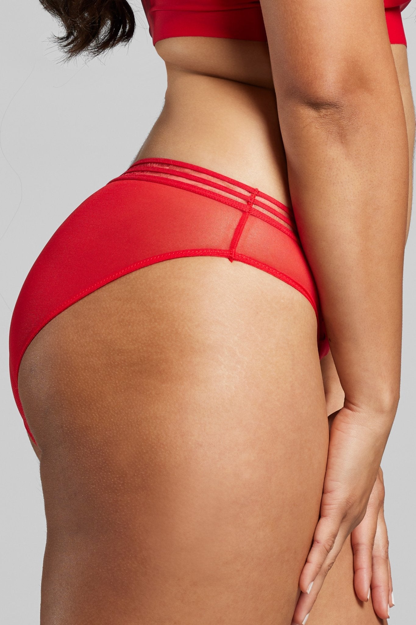 Micro Mesh Bikini - Siella - Color: Chilean Red Rouge chilien