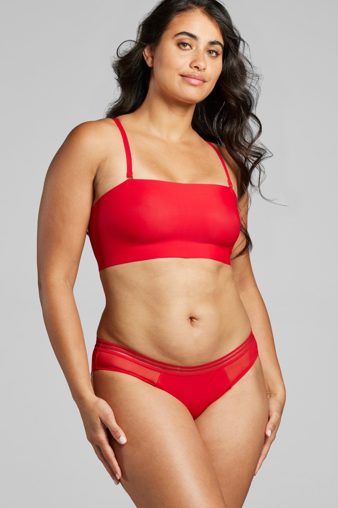 Micro Mesh Bikini - Siella - Color: Chilean Red Rouge chilien