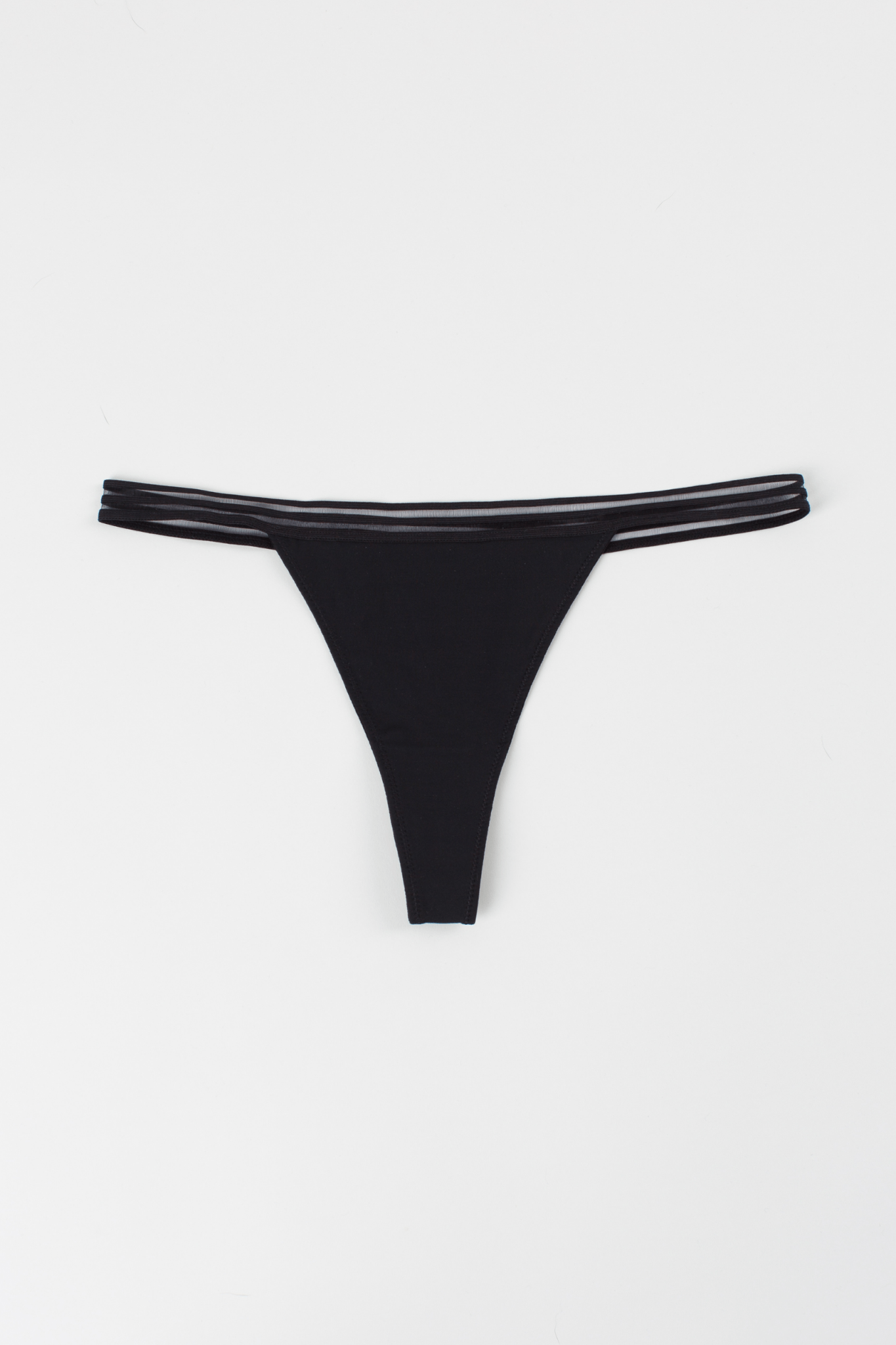 Micro Mesh Thong - Siella - Color: Black Noir