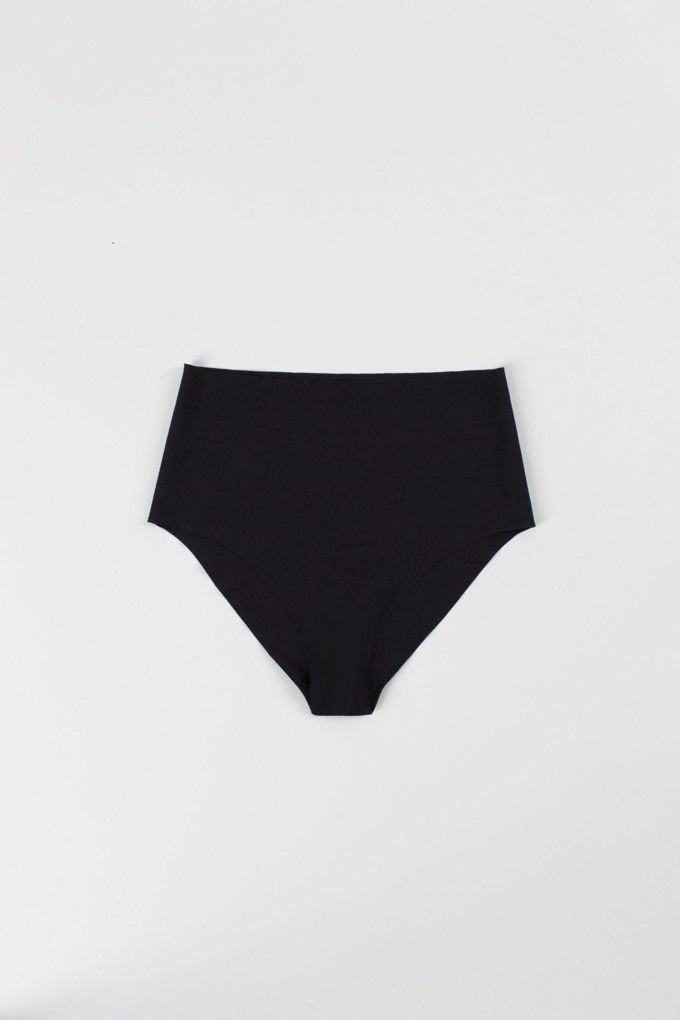 Microfiber High Waist Brief - Siella - Color: Black Noir