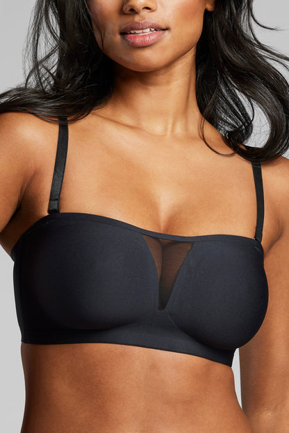 Microfiber Multiway Bra - Siella - Color: Black Noir