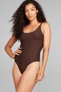 No-Show Bodysuit - Siella - Color: Coffee Bean Café