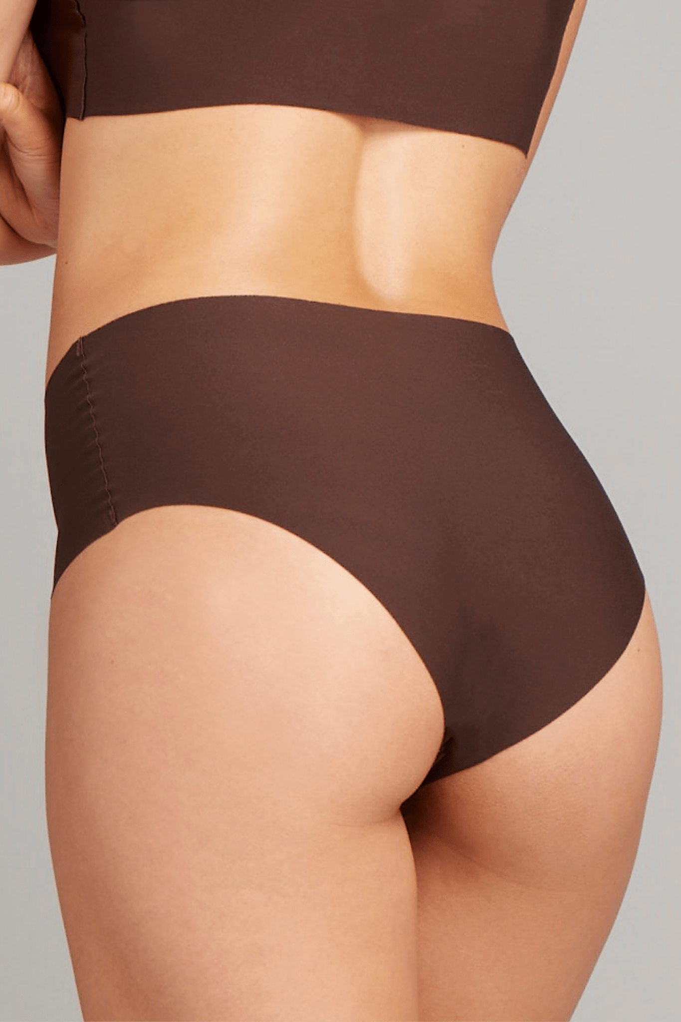 No-Show High Waist Brief - Siella - Color: Coffee Bean Café