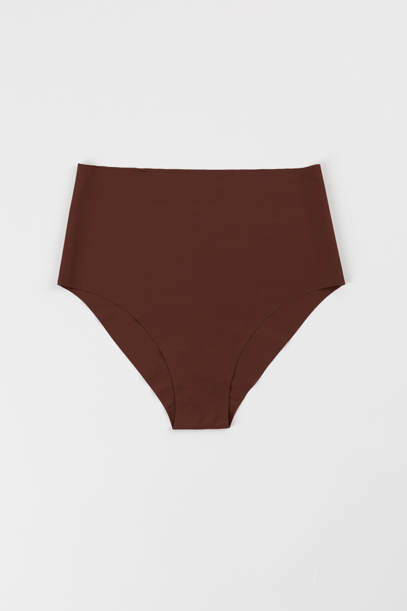 No-Show High Waist Brief - Siella - Color: Cocoa Cacao