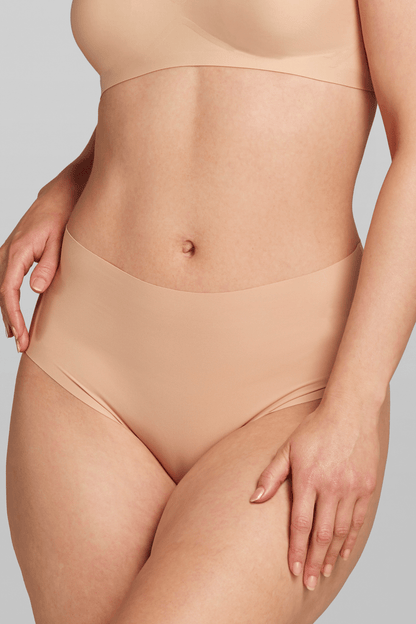 No-Show High Waist Brief - Siella - Color: Maple Sugar Sucre d'érable