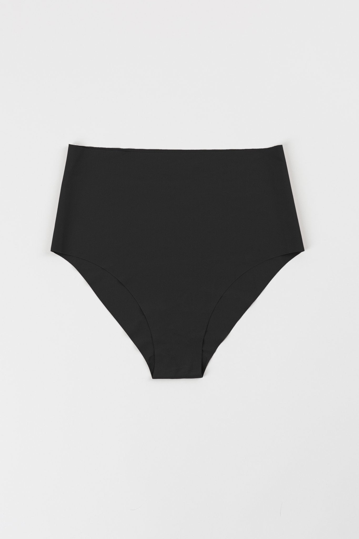 No-Show High Waist Brief - Siella - Color: Black Noir