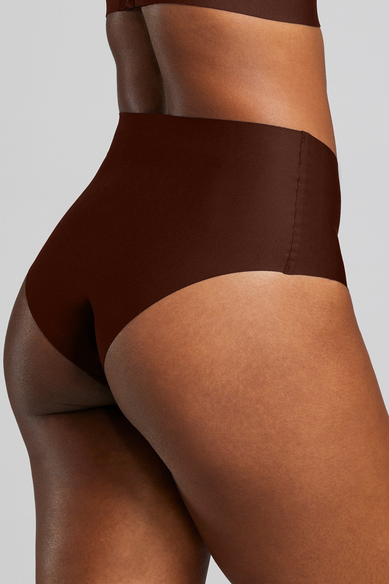 No - Show High Waist Brief - Siella - Color: Cocoa Cacao