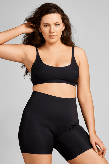 No-Show Shapewear Short - Siella - Color: Black Noir