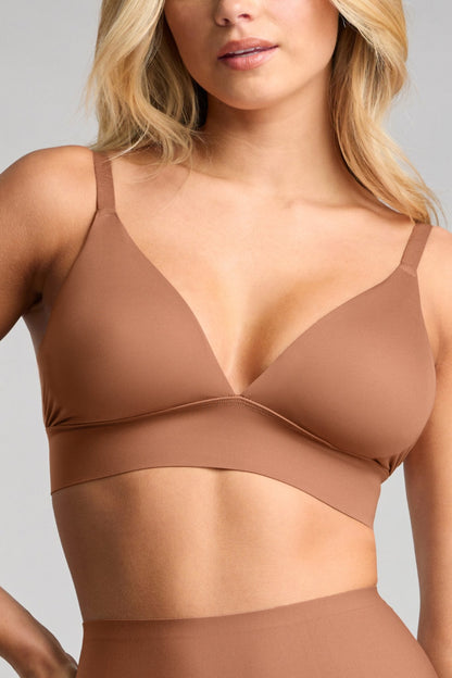 No-Show Triangle Bra - TOFFEE - Siella - Color: Toffee Caramel