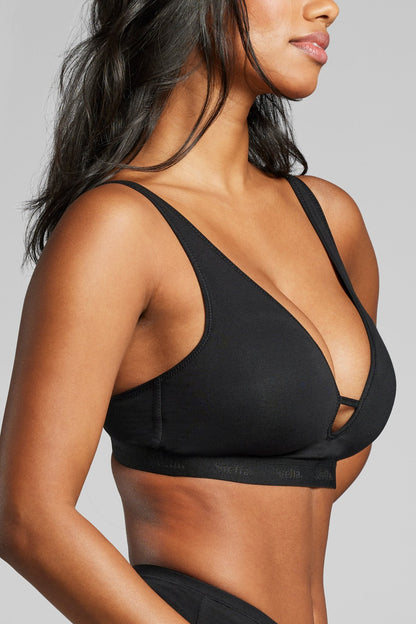 Organic Cotton Foam Cup Bra - Siella - Color: Black Noir