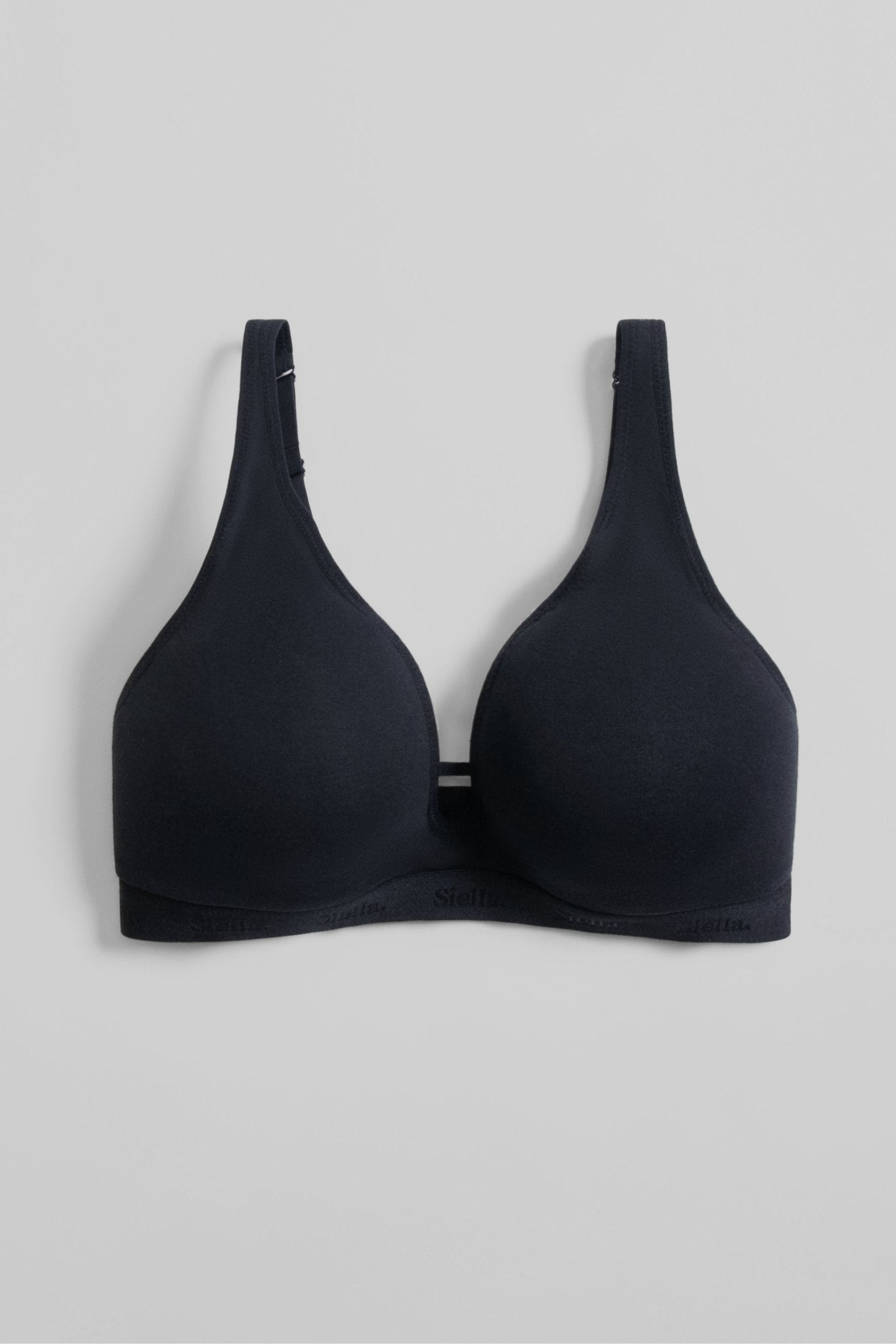 Organic Cotton Foam Cup Bra - Siella - Color: Black Noir