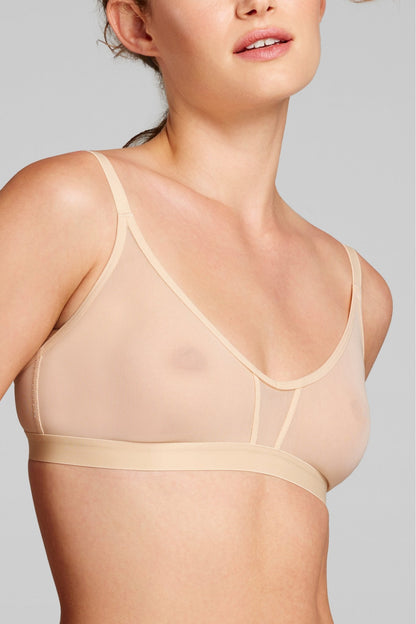 Power Mesh Bra - Siella - Color: Sand Sable