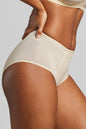 Power Mesh High Waist Brief - Siella - Color: Sand Sable