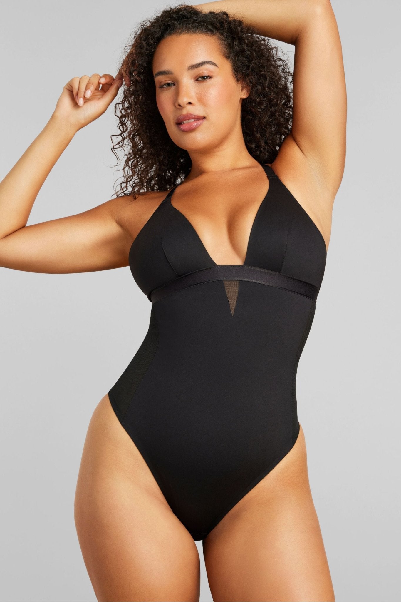 Sexy Smooth Shaping Bodysuit - SIELLA - Color: Black Noir