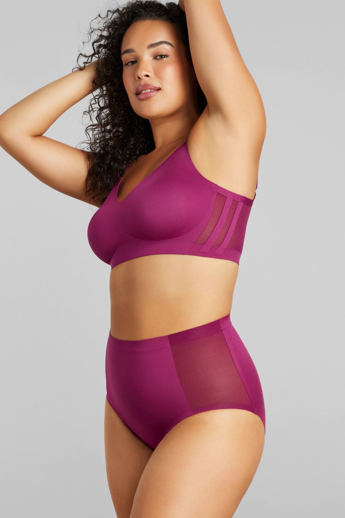 Sexy Smooth Shaping Brief - SIELLA - Color: Plum Prune