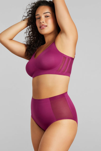 Sexy Smooth Shaping Brief - SIELLA - Color: Plum Prune