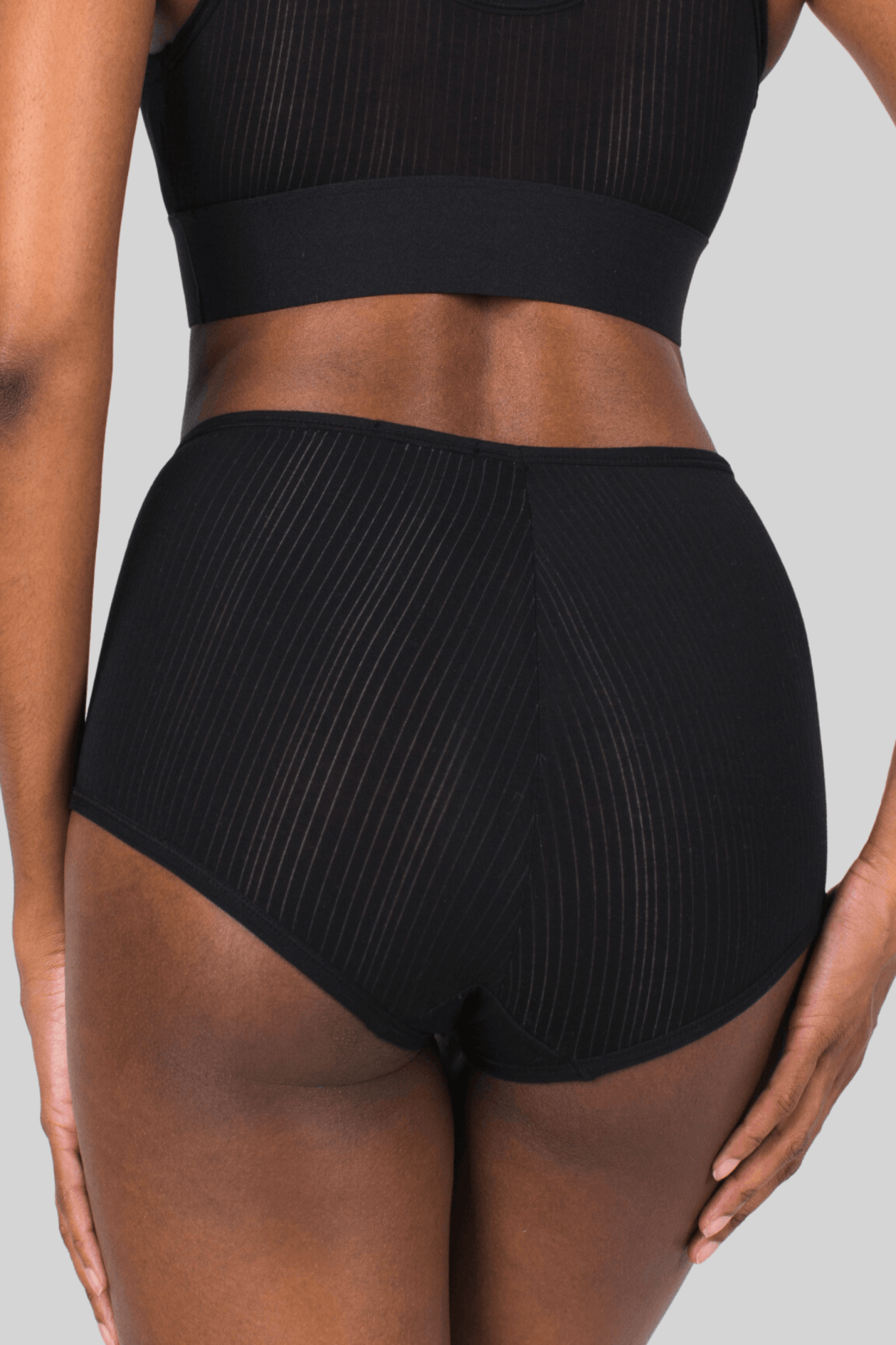 Sheer Modal Boy Short Brief - Siella - Color: Black Noir