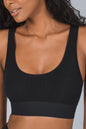 Sheer Modal Scoop Neck Bralette - Siella - Color: Black Noir