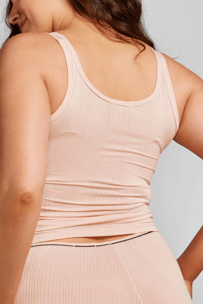 Sheer Modal Tank - Siella - Color: Peach Whip Pêche fouetté