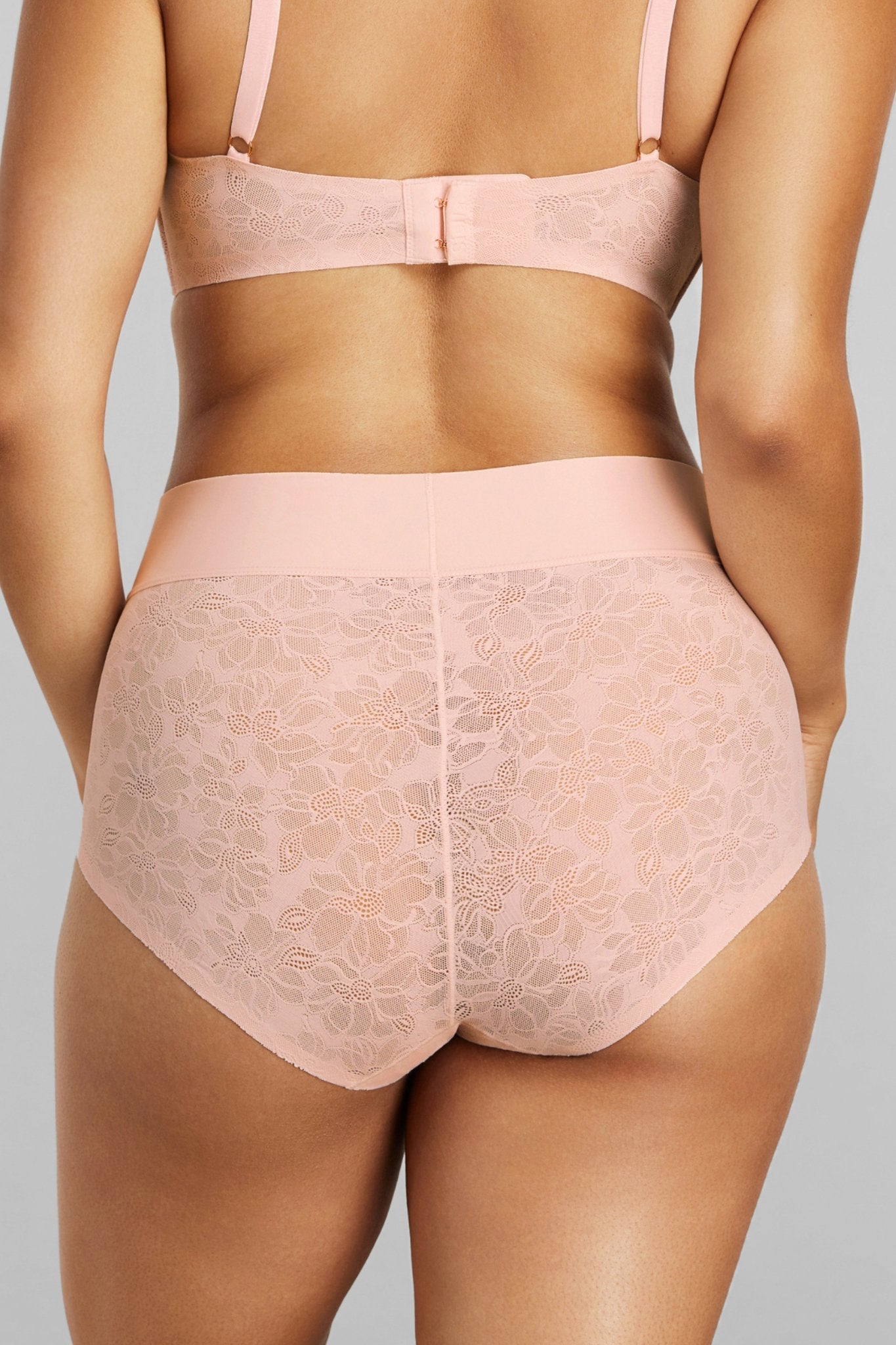 Soft Lace Boy Brief - SIELLA - Color: Barely Pink Rose délicat