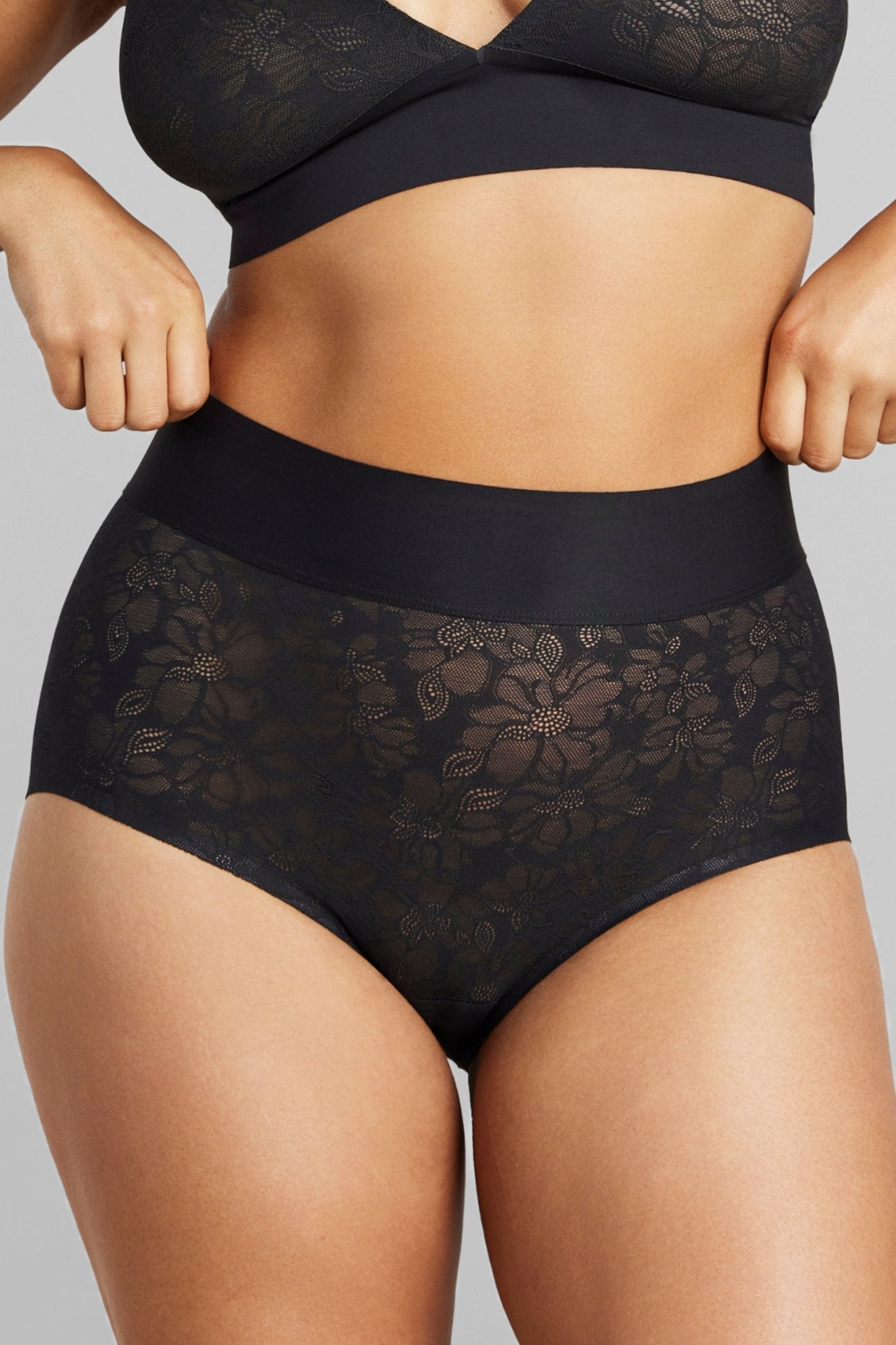 Soft Lace Boy Brief - SIELLA - Color: Black Noir