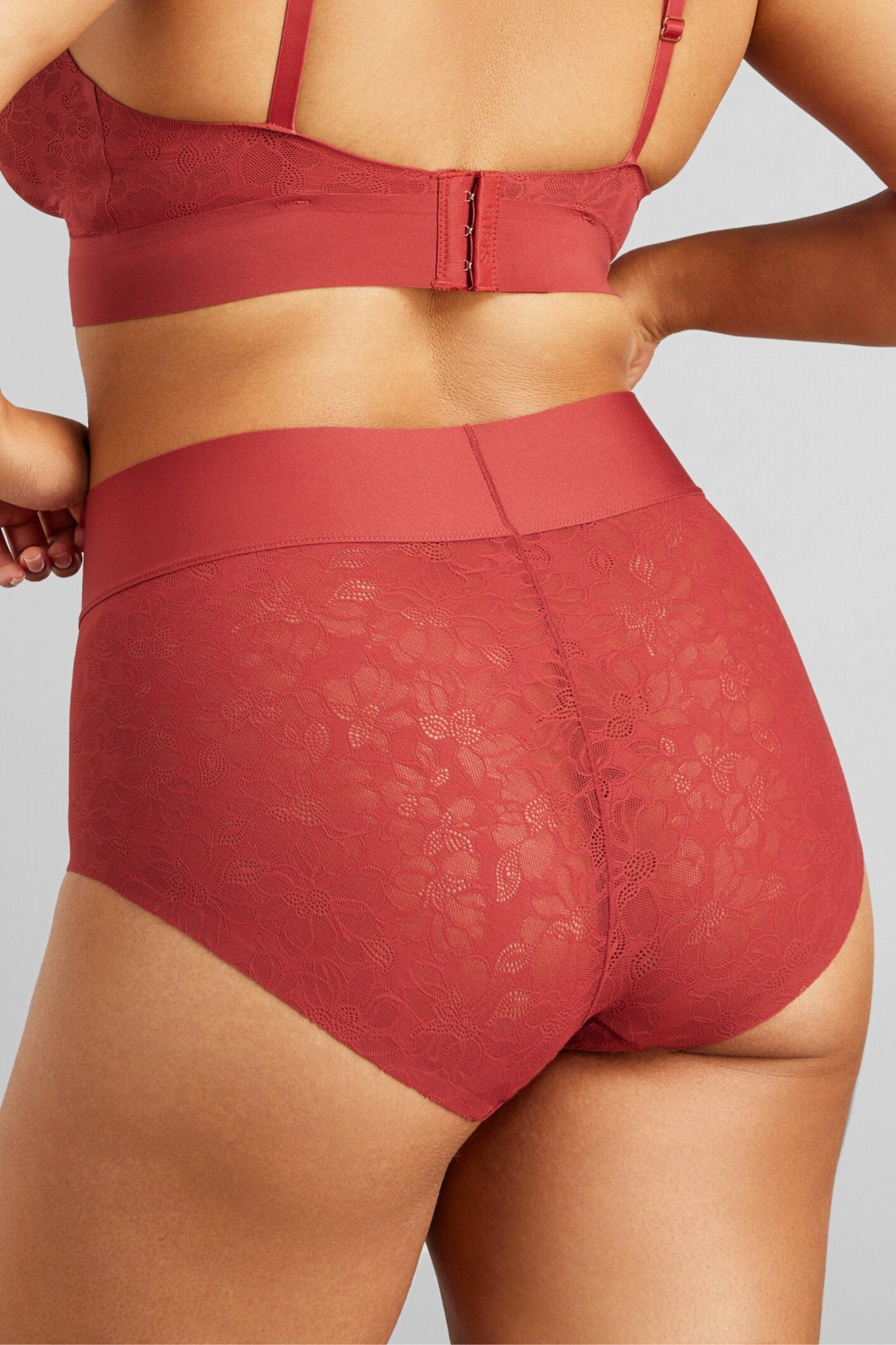 Soft Lace Boy Brief - SIELLA - Color: Rosewood Bois de rose