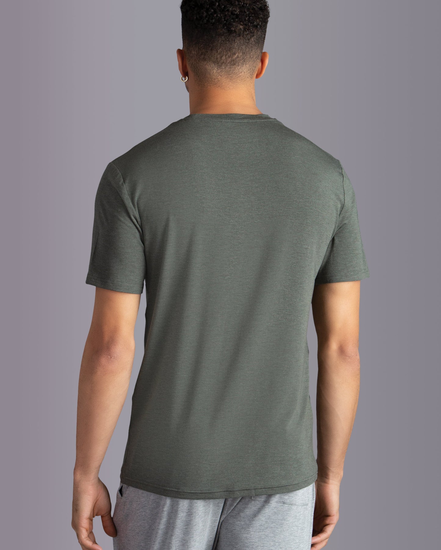 BLACK Modal Short Sleeve Crew Neck Tee