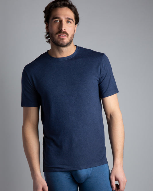 BLACK Modal Short Sleeve Crew Neck Tee