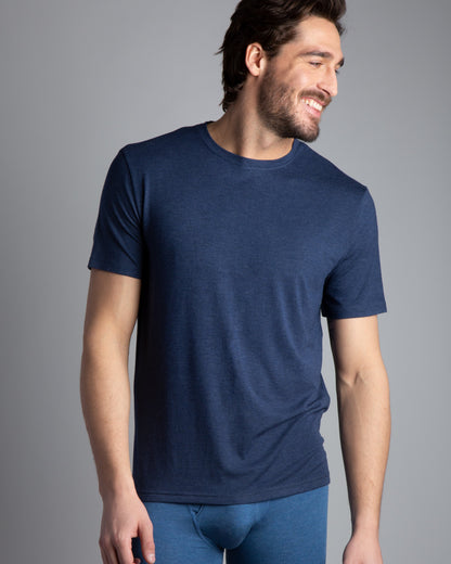 BLACK Modal Short Sleeve Crew Neck Tee